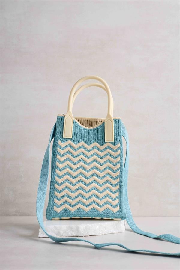 Zigzag Turquoise Bag