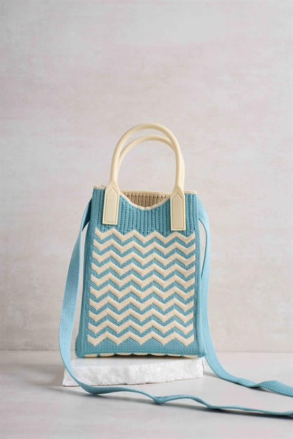 Zigzag Turquoise Bag