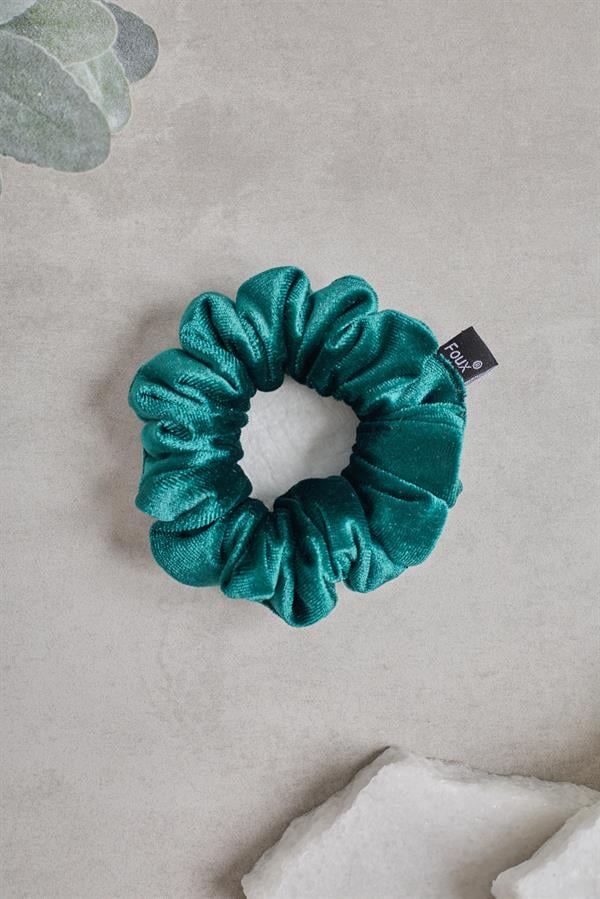 Emerald Velvet Small Scrunchie