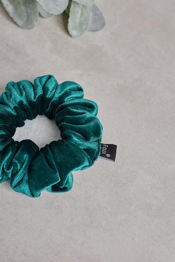 Emerald Velvet Small Scrunchie